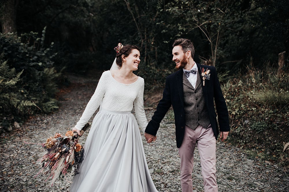 real wedding photos at fforest wedding venue camarthenshire